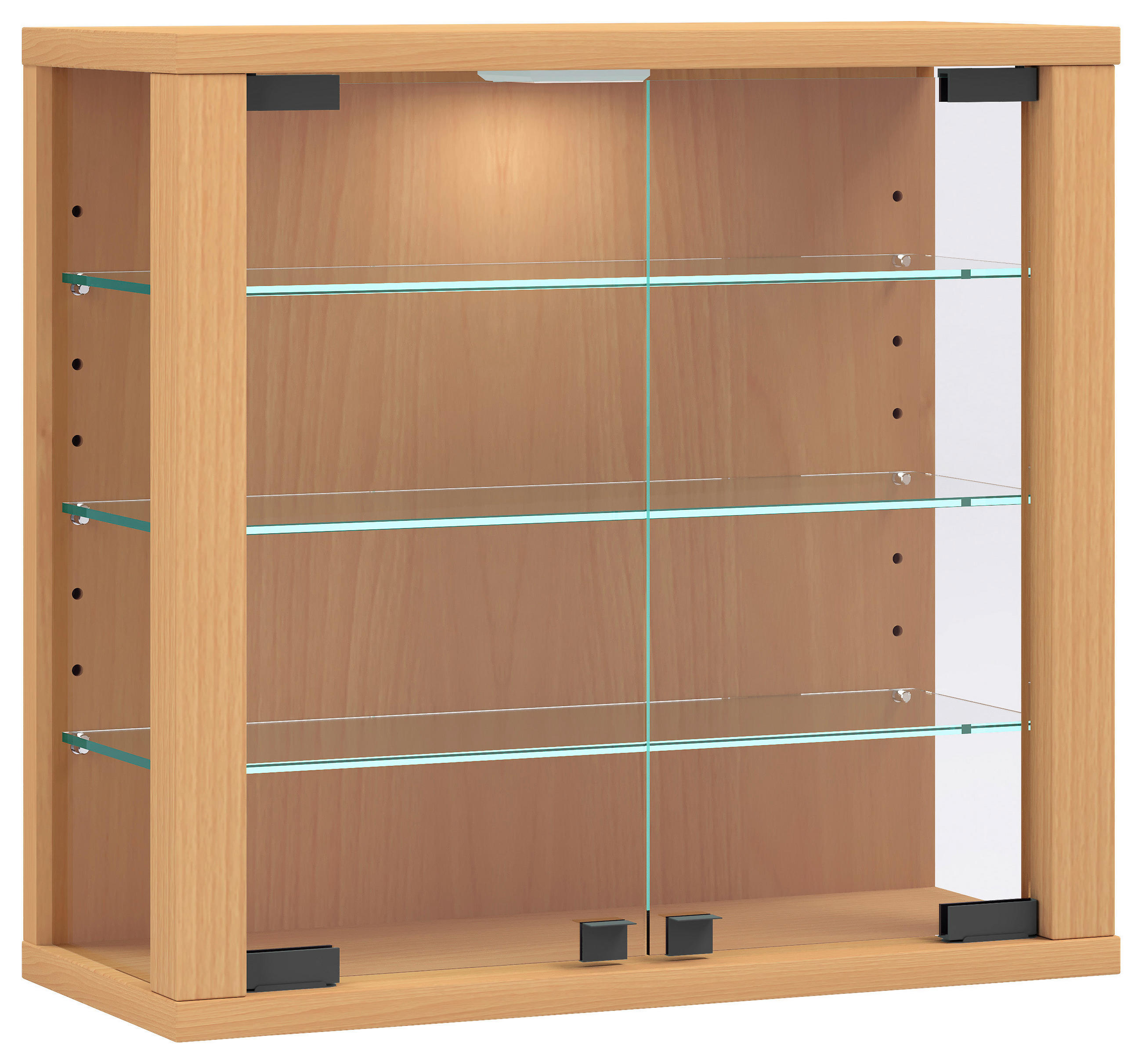 HÄNGEVITRINE in Buchefarben  - Buchefarben, Design, Glas/Holzwerkstoff (43/40/18cm) - MID.YOU