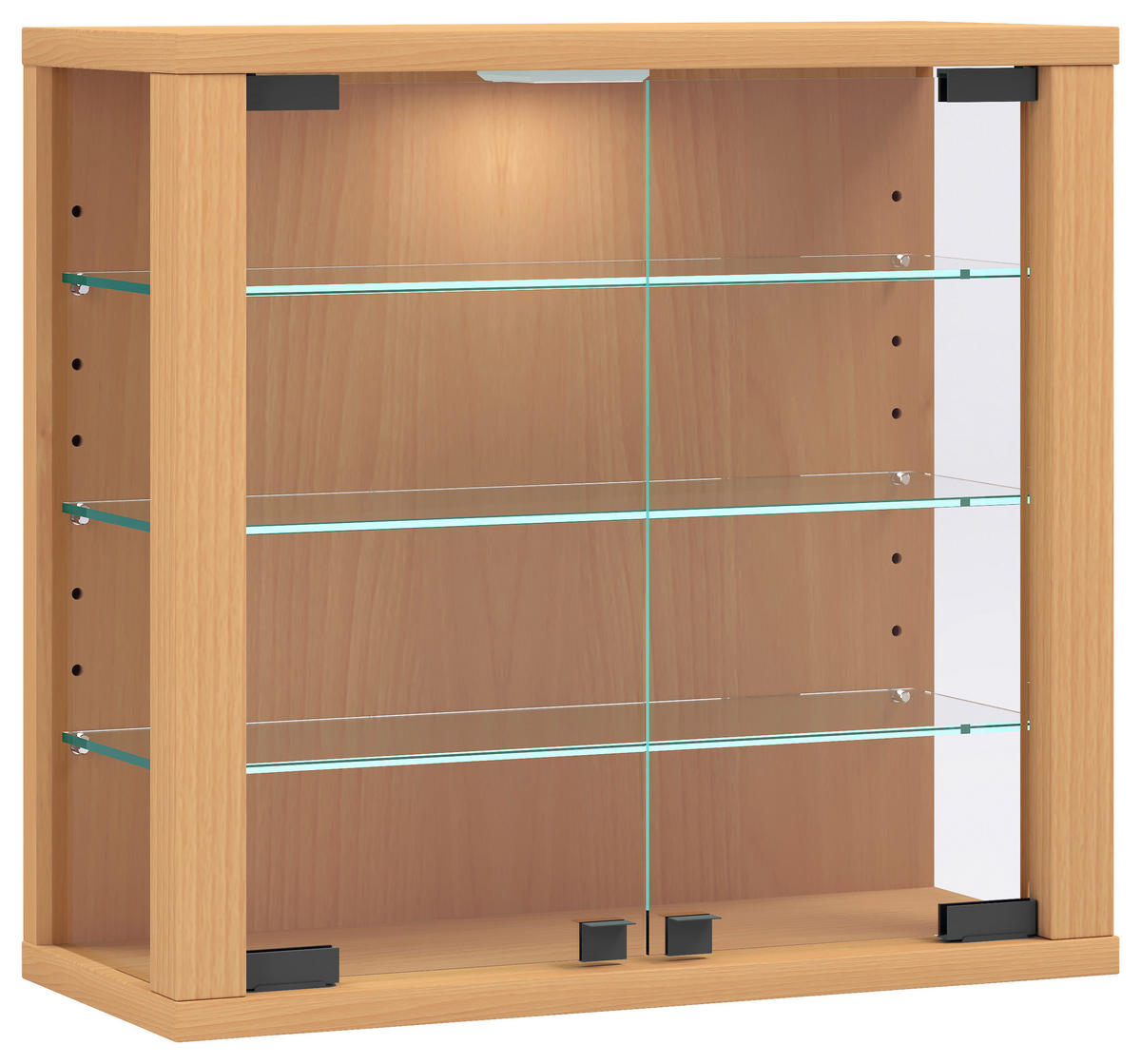 HÄNGEVITRINE in Buchefarben  - Buchefarben, Design, Glas/Holzwerkstoff (43/40/18cm) - MID.YOU