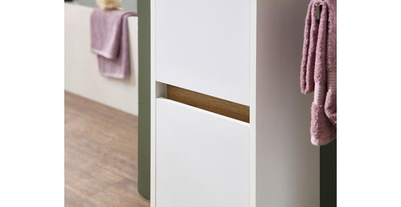 MIDISCHRANK 32,6/125,1/32,2 cm - Eichefarben/Weiß, KONVENTIONELL, Holzwerkstoff (32,6/125,1/32,2cm) - Xora