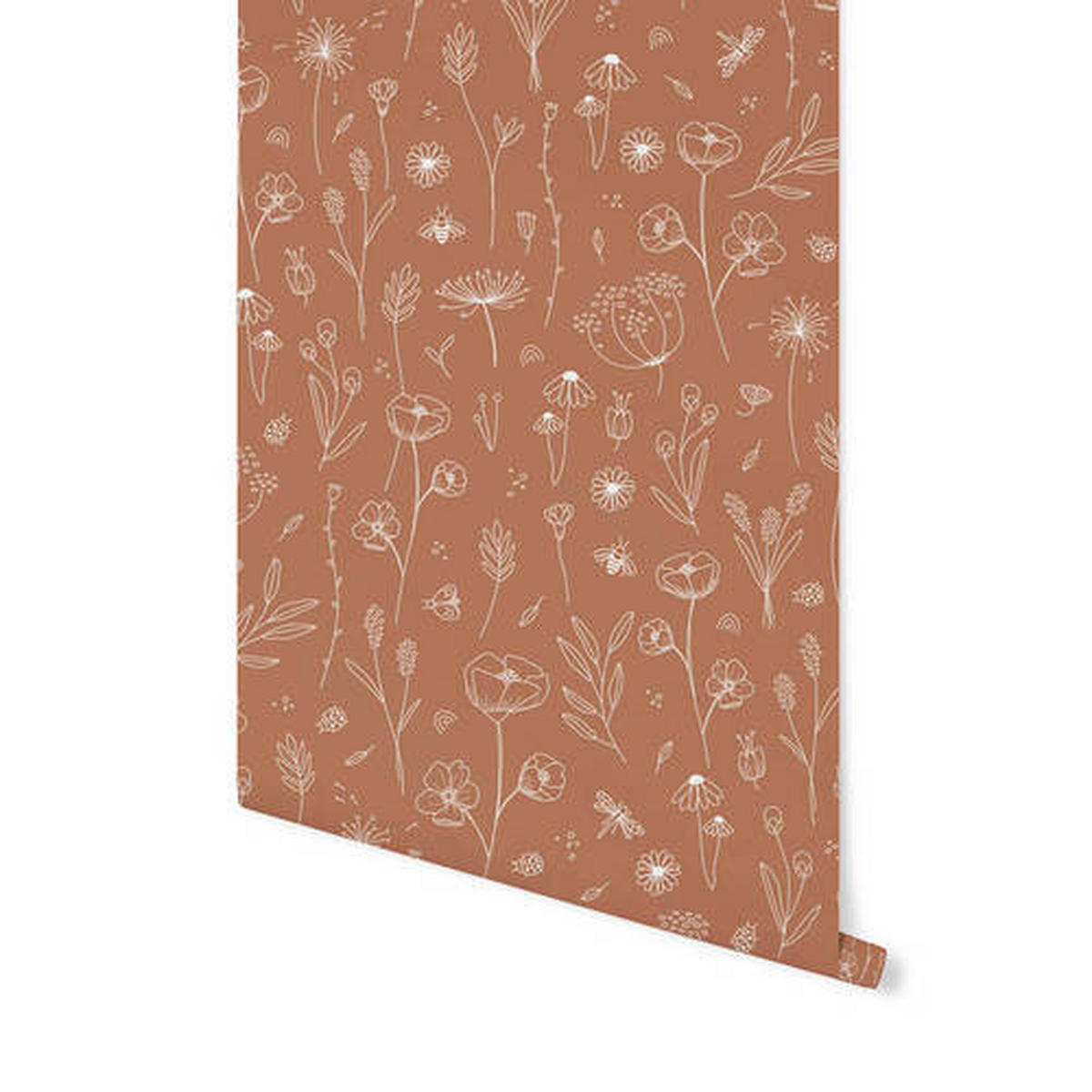 VLIESTAPETE - Rostfarben, Basics, Papier/Kunststoff (52/1005cm)