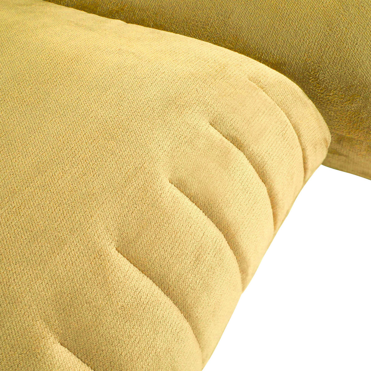 HÖRNSOFFA i plysch gul  - svart/gul, Klassisk, textil/plast (270/170cm) - MID.YOU