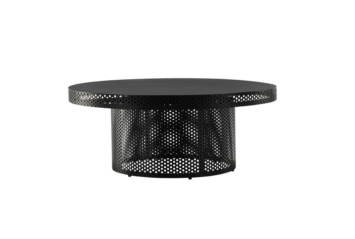 COUCHTISCH 100/100/40 cm rund Schwarz  - Schwarz, Design, Metall (100/100/40cm) - Livetastic
