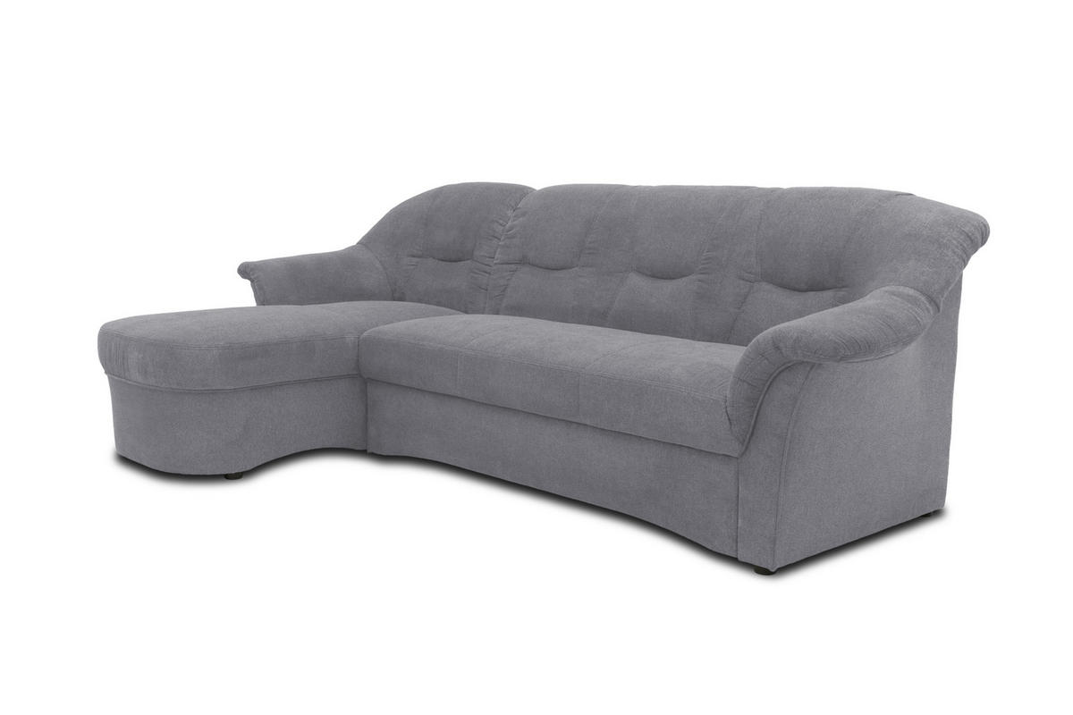 ECKSOFA Dunkelgrau Mikrofaser  - Dunkelgrau/Schwarz, KONVENTIONELL, Kunststoff/Textil (146/232cm) - MID.YOU