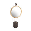 SCHMINKSPIEGEL  - Goldfarben/Schwarz, Design, Glas/Metall (30/65/13cm) - Kayoom