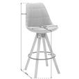 BARHOCKER in Textil Eichefarben, Dunkelgrau  - Eichefarben/Dunkelgrau, Design, Holz/Textil (49/113,5/56cm) - Carryhome