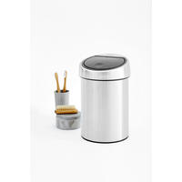 BILLENŐFEDELES SZEMETESVÖDÖR  - ezüstszínű, Basics, fém (3l) - Brabantia