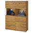 HIGHBOARD foliert Eichefarben - Eichefarben/Alufarben, Design, Glas/Holzwerkstoff (100/136,4/37,2cm) - SetOne by Musterring HIGHBOARD foliert Eichefarben - Eichefarben/Alufarben, Design, Glas/Holzwerkstoff (100/136,4/37,2cm) - SetOne by Musterring