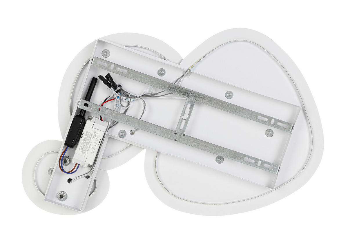 DECKENLEUCHTE    60/45/6 cm  - Weiß, Design, Kunststoff/Metall (60/45/6cm) - Collet's Monde