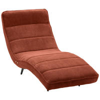 RELAXLIEGE in Webstoff Rostfarben  - Rostfarben/Schwarz, Design, Textil/Metall (78/83/168cm) - Welnova