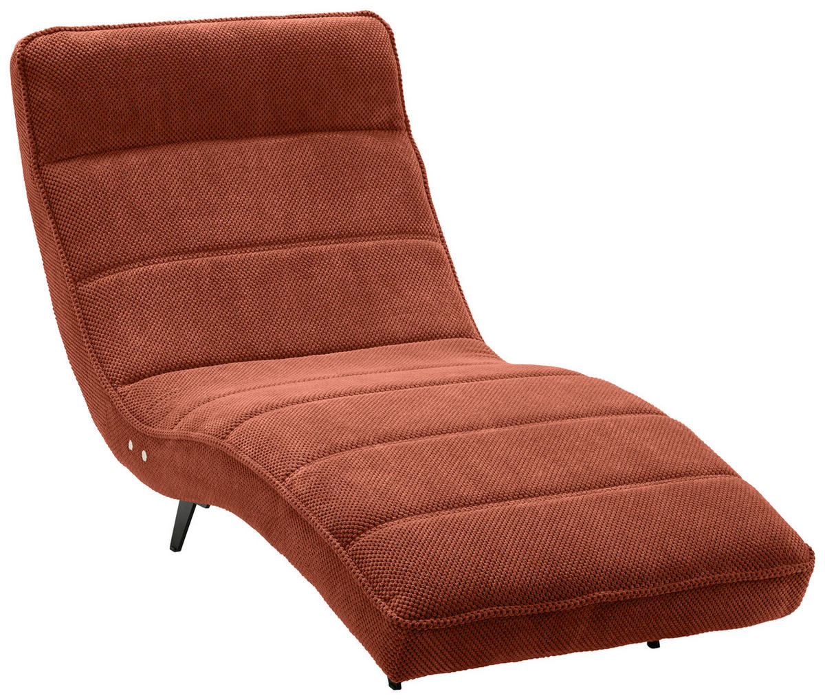 RELAXLIEGE in Webstoff Rostfarben  - Rostfarben/Schwarz, Design, Textil/Metall (78/83/168cm) - Welnova