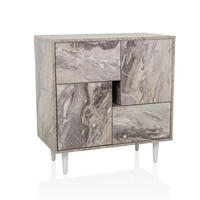 BYRÅ 72/77/39,5 cm  - vit/brun, Modern, trämaterial/trä (72/77/39,5cm) - MID.YOU