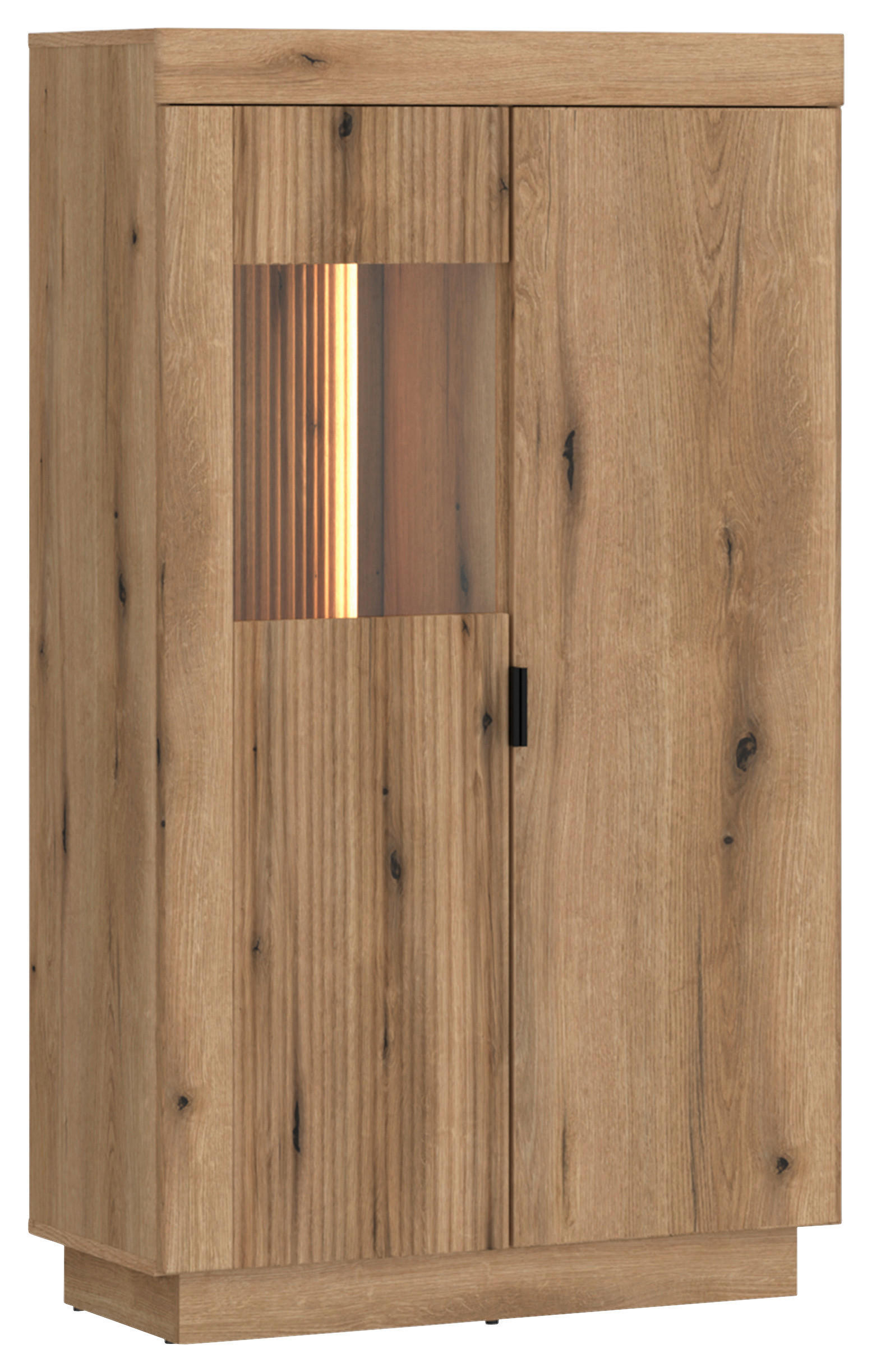 Vitrine Delamar Eichefarben Dekor B: 80,4 cm