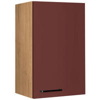 KÜCHENOBERSCHRANK 45/72/35 cm  in Rot, Eichefarben  - Eichefarben/Rot, MODERN, Holzwerkstoff/Metall (45/72/35cm) - Nobilia