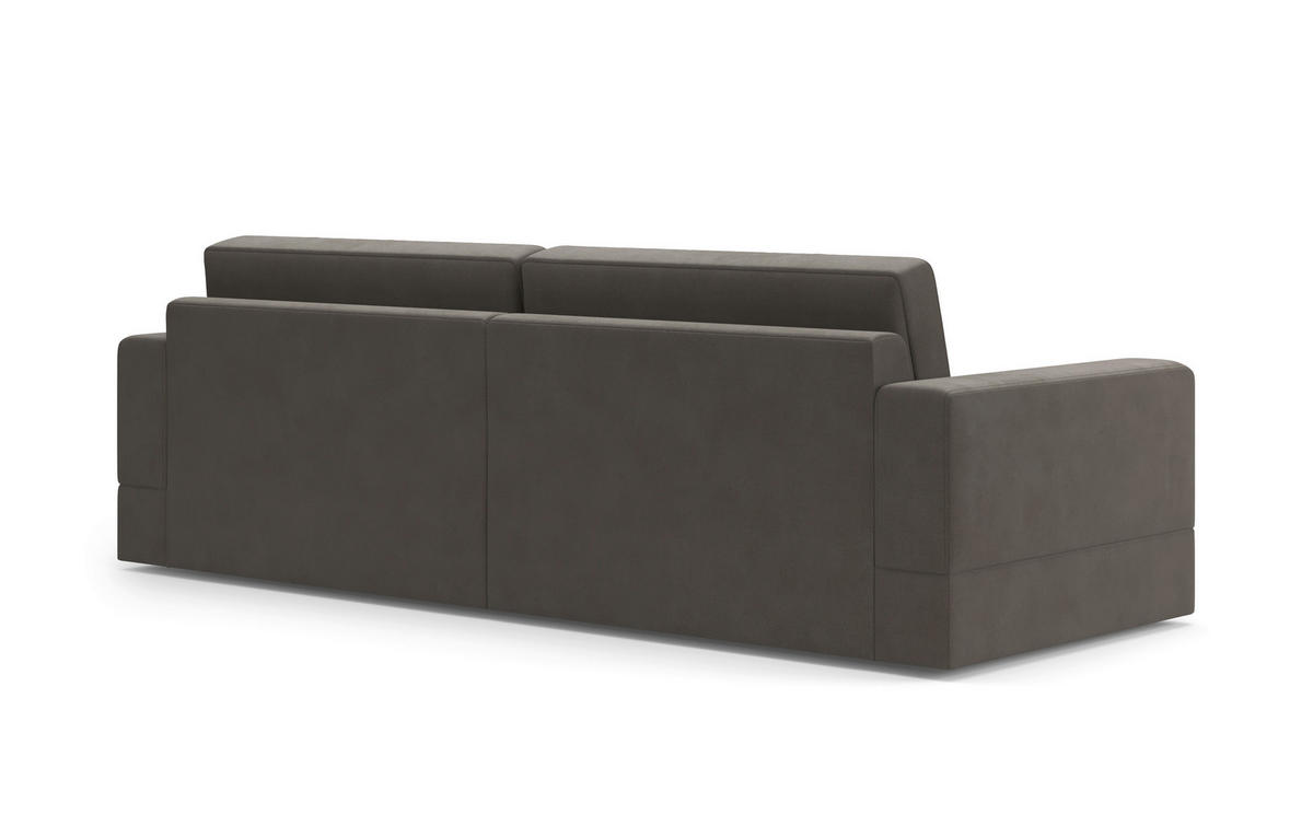 BIGSOFA Flachgewebe Graphitfarben  - Schwarz/Graphitfarben, Modern, Kunststoff/Textil (264/87/108cm) - Sit & More