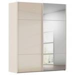 SCHWEBETÜRENSCHRANK 201/223/68 cm 2-türig Champagner  - Champagner, KONVENTIONELL, Glas/Holzwerkstoff (201/223/68cm) - Novel