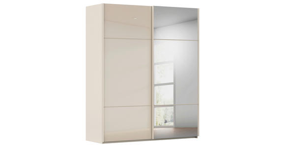 SCHWEBETÜRENSCHRANK 181/223/68 cm 2-türig Champagner - Champagner, KONVENTIONELL, Glas/Holzwerkstoff (181/223/68cm) - Novel