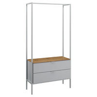 GARDEROBE  in 84/177/42 cm  - Eichefarben/Grau, Trend, Holzwerkstoff/Metall (84/177/42cm) - Stylife