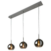 HÄNGELEUCHTE 75/16/150 cm   - Silberfarben/Schwarz, Design, Glas/Metall (75/16/150cm) - Villeroy & Boch