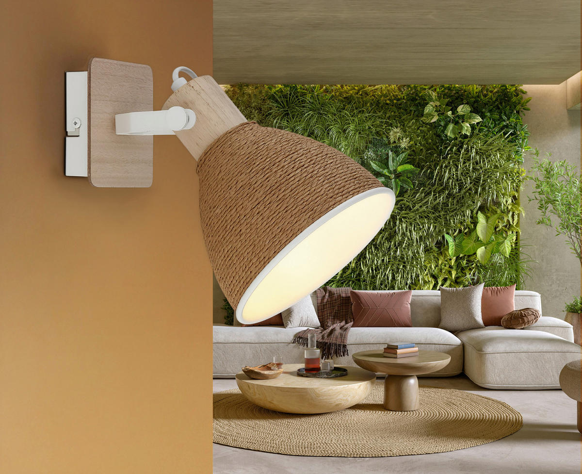 STRAHLER Lyndon 15/17,5/19 cm  - Braun/Weiß, Natur, Holz/Papier (15/17,5/19cm) - Globo