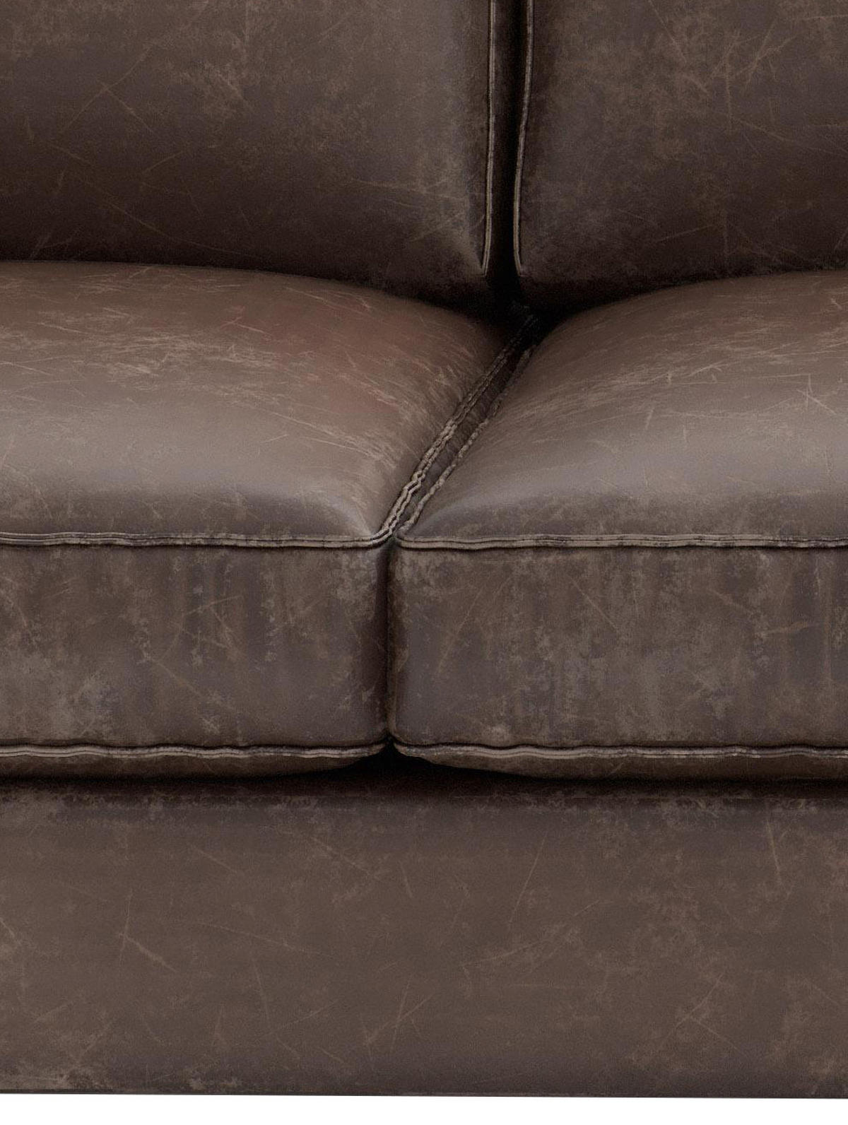 ECKSOFA Braun Lederlook, Flachgewebe  - Schwarz/Braun, Design, Textil/Metall (265/160cm) - Livetastic