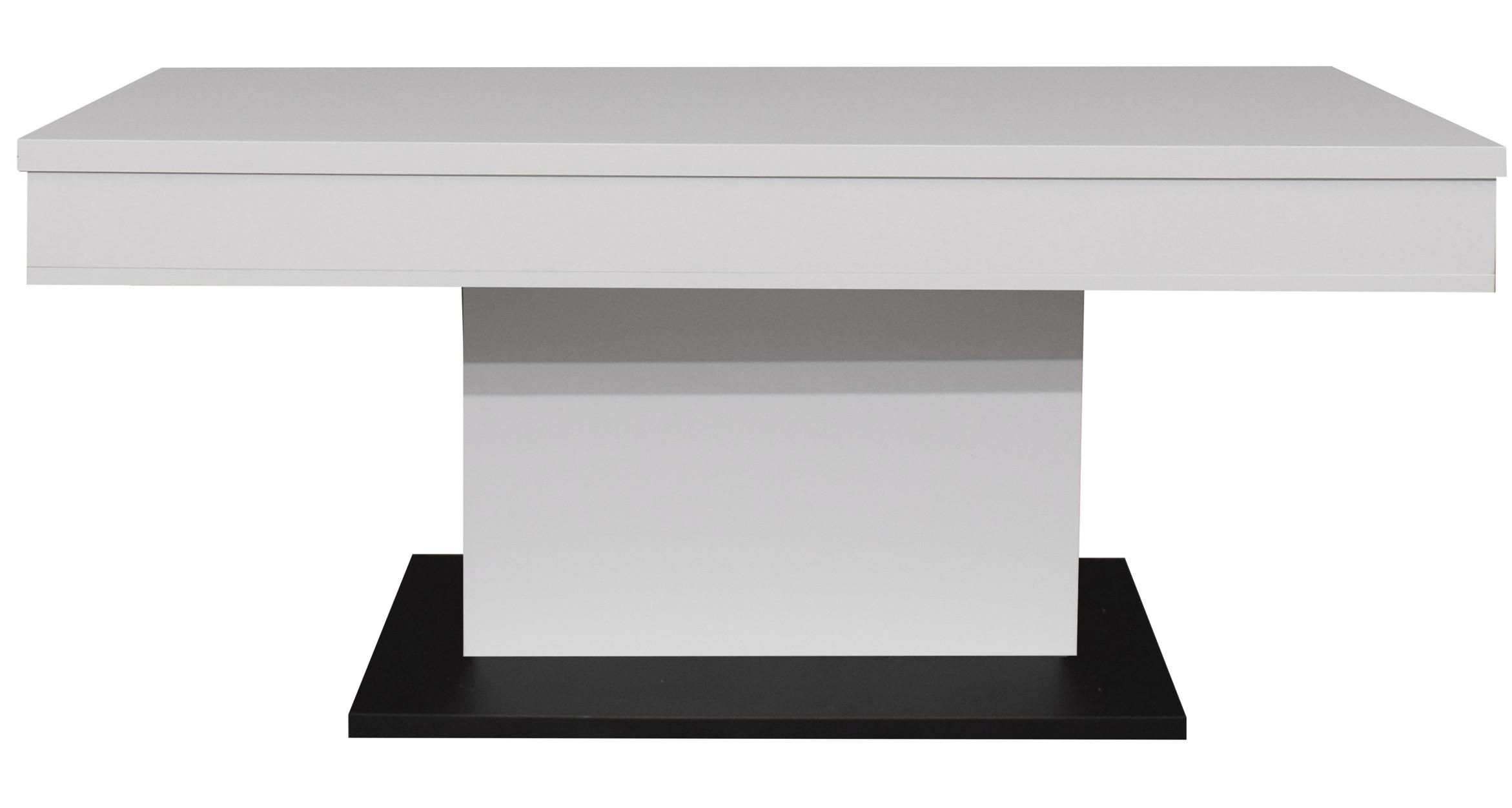 COUCHTISCH in Metall, Holzwerkstoff  - Schwarz/Weiß, Design, Holzwerkstoff/Metall (110/58-77/60cm) - MID.YOU
