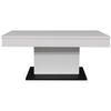 COUCHTISCH in Metall, Holzwerkstoff  - Schwarz/Weiß, Design, Holzwerkstoff/Metall (110/58-77/60cm) - MID.YOU