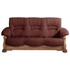 3-SITZER-SOFA Echtleder Rot  - Eichefarben/Rot, LIFESTYLE, Leder/Holz (205/95/95cm) - Max Winzer