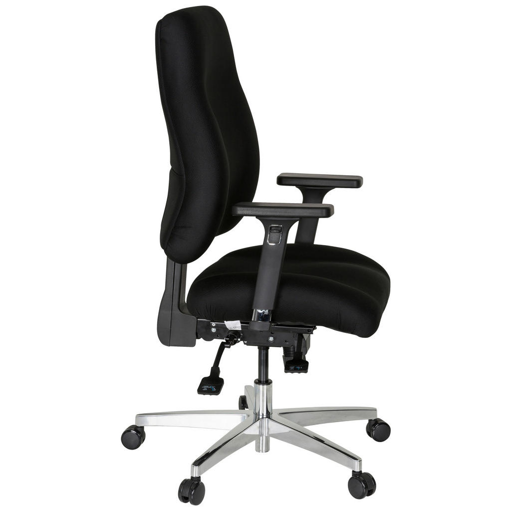 Thumbnail - Mid.you Drehstuhl, Schwarz, Textil, Drehkreuz, 66x107x67 cm, Sitzfläche 360° drehbar, ergonomische Rückenlehne, Arbeitsz...