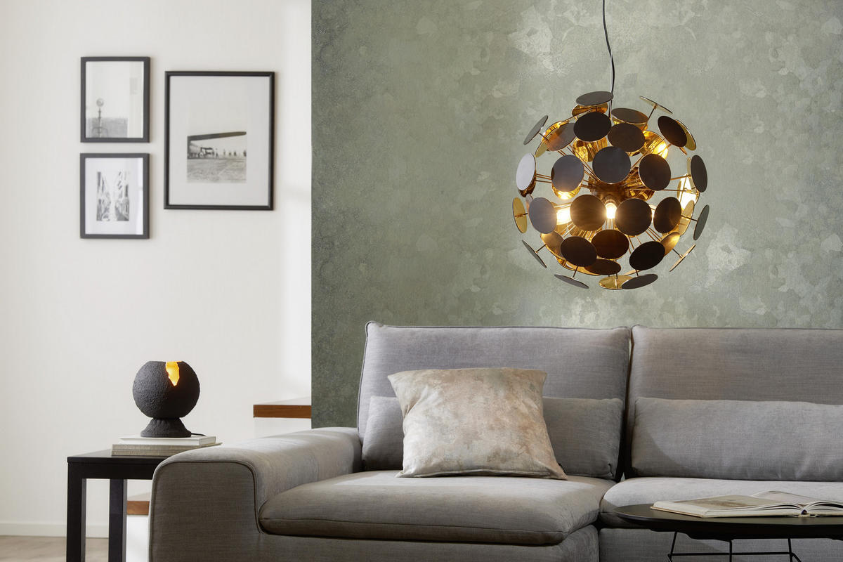 HÄNGELEUCHTE 54,0/150,0 cm   - Goldfarben/Schwarz, Design, Kunststoff/Metall (54,0/150,0cm) - Trio Leuchten