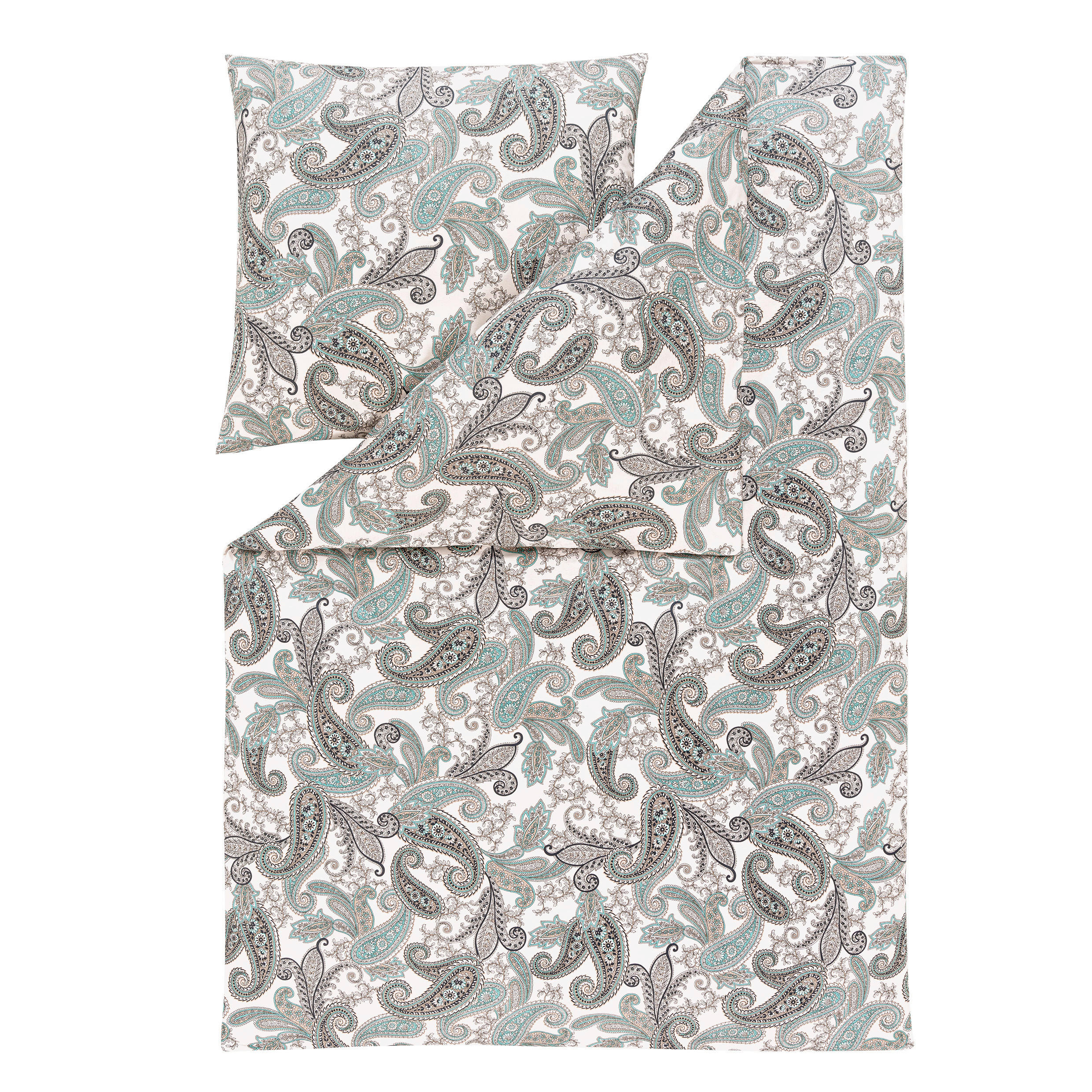 BETTWÄSCHESET Atelier Interlock-Jersey 160/210 cm  65 cm/100 cm  - Mintgrün, Basics, Textil (160/210cm) - Estella