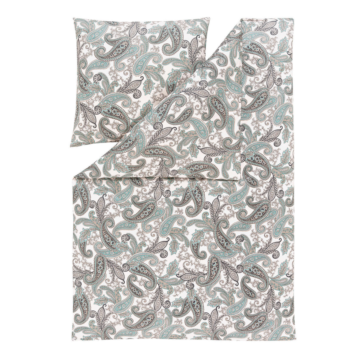 BETTWÄSCHESET Atelier Interlock-Jersey 160/210 cm  50 cm/70 cm  - Mintgrün, Basics, Textil (160/210cm) - Estella