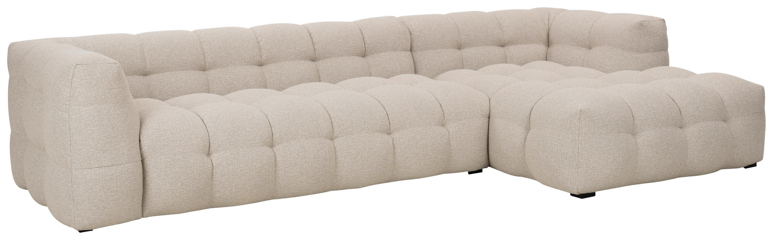 SOFFA i beige  - beige/svart, Design, metall/trä (354/68/105-170cm) - Johann Jakob