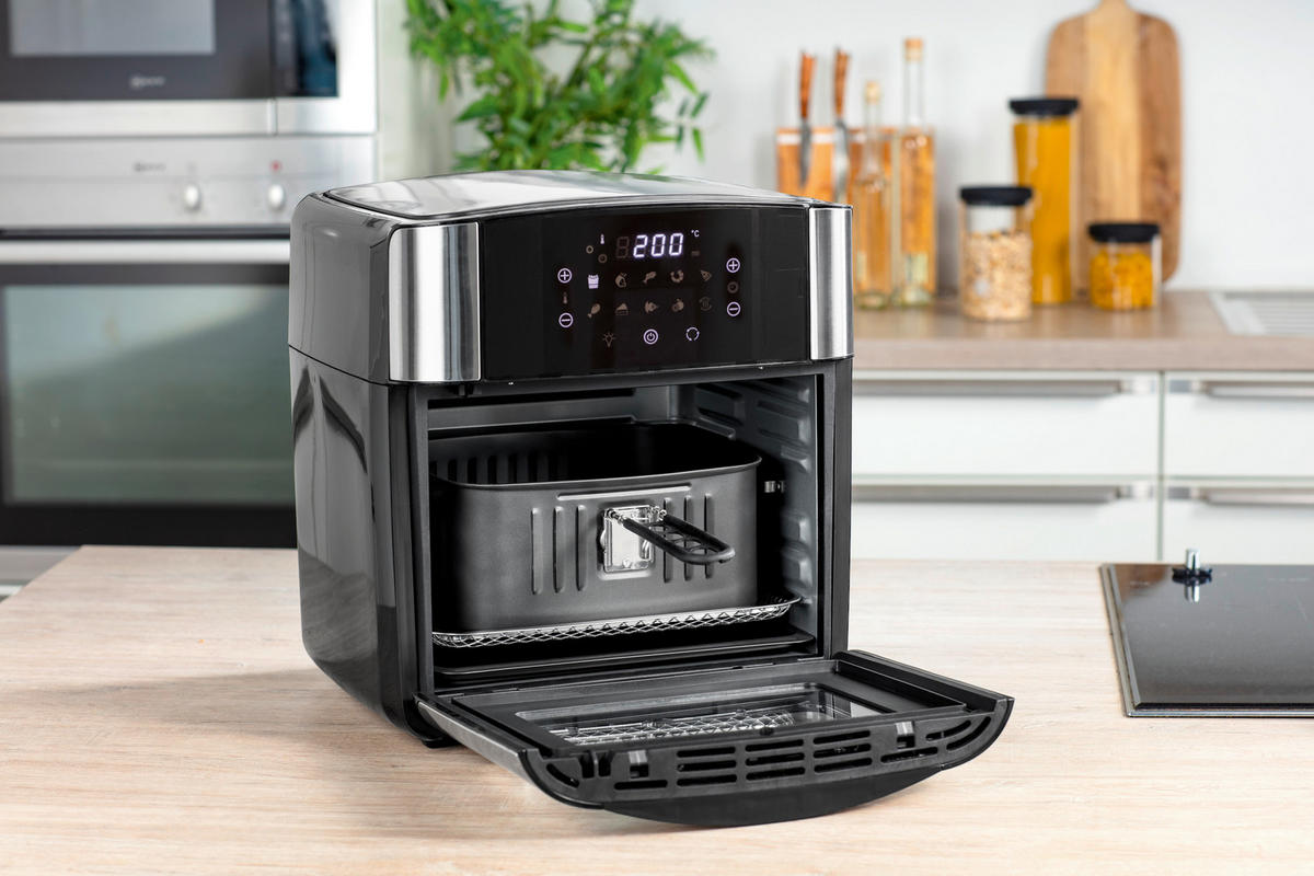 HEISSLUFTFRITTEUSE 15 L  - Edelstahlfarben/Schwarz, Basics, Kunststoff/Metall (34/35/37.5cm) - CHEF CUISINE