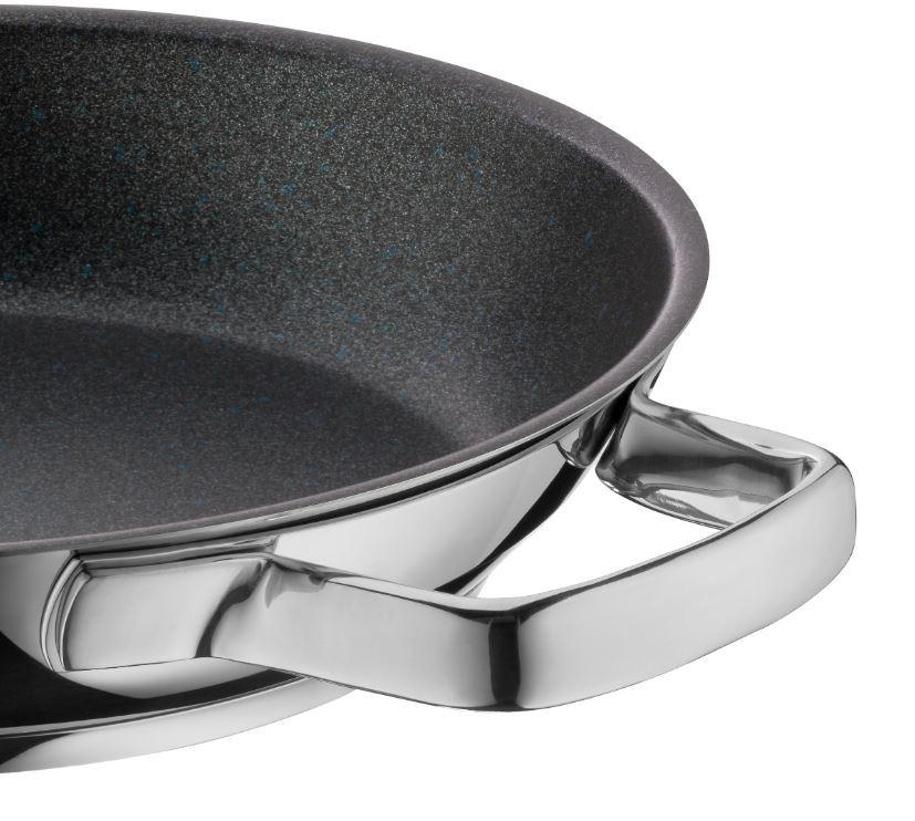 SERVIERPFANNE 24 cm  - Silberfarben/Schwarz, Basics, Metall (24cm) - WMF