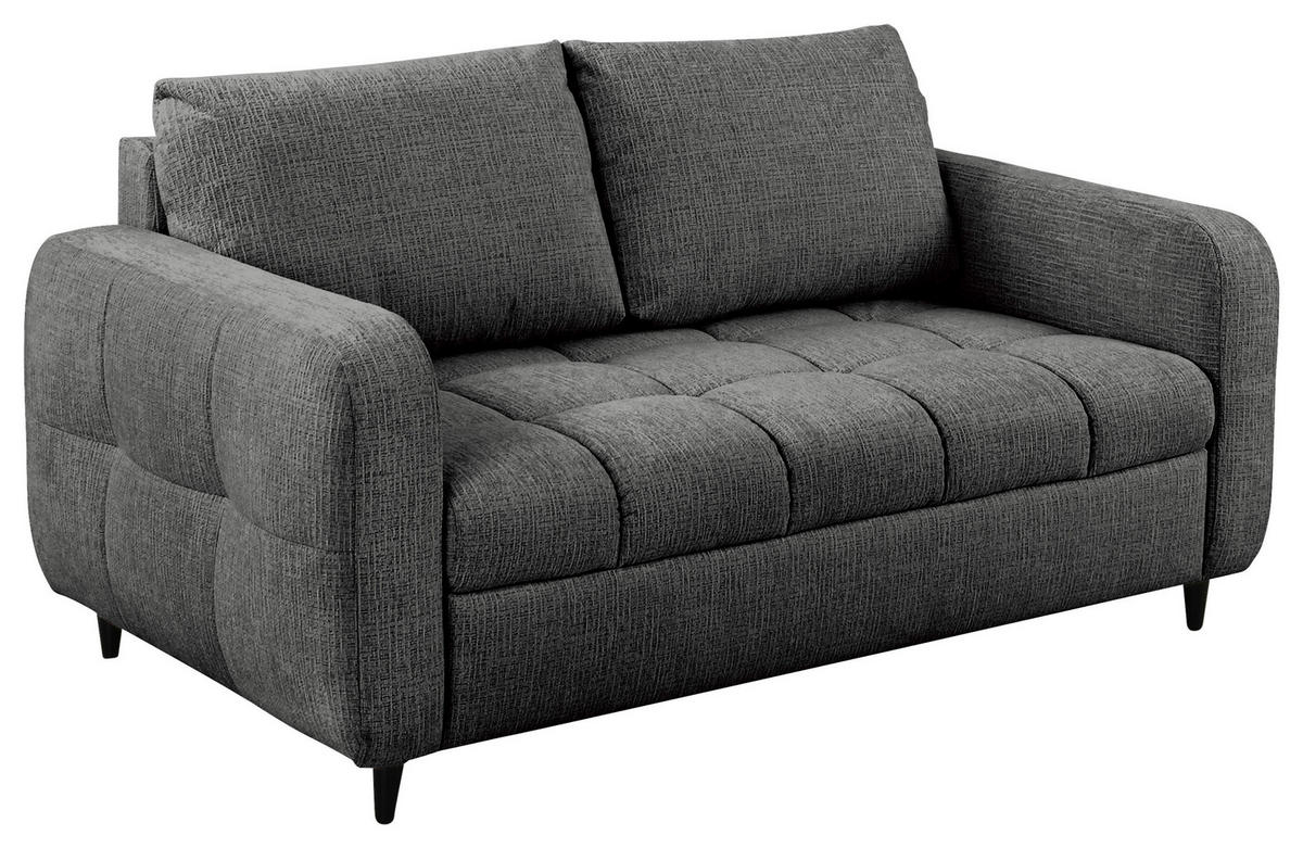 2-SITZER-SOFA Flachgewebe Anthrazit  - Anthrazit/Schwarz, MODERN, Holz/Textil (167/88/101cm) - Lomoco