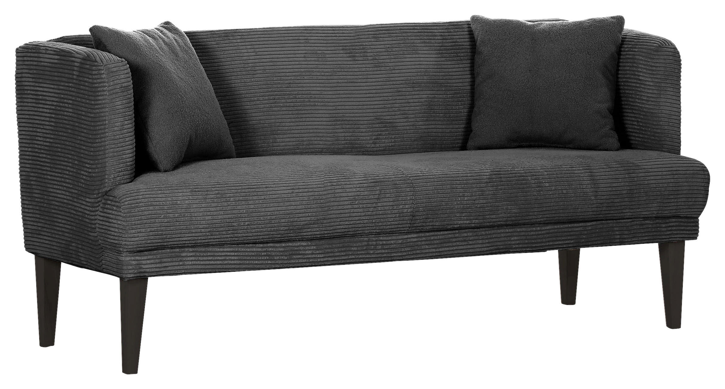 SITZBANK 170/83/70 cm Cord Anthrazit, Grau Holz  - Anthrazit/Schwarz, Design, Holz/Textil (170/83/70cm) - Landscape