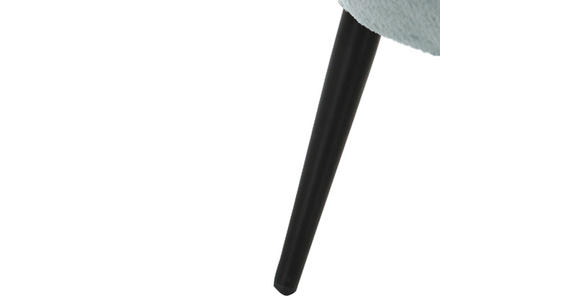OHRENSESSEL Plüsch Mintgrün  - Schwarz/Hellblau, KONVENTIONELL, Textil/Metall (83/110/92cm) - Carryhome