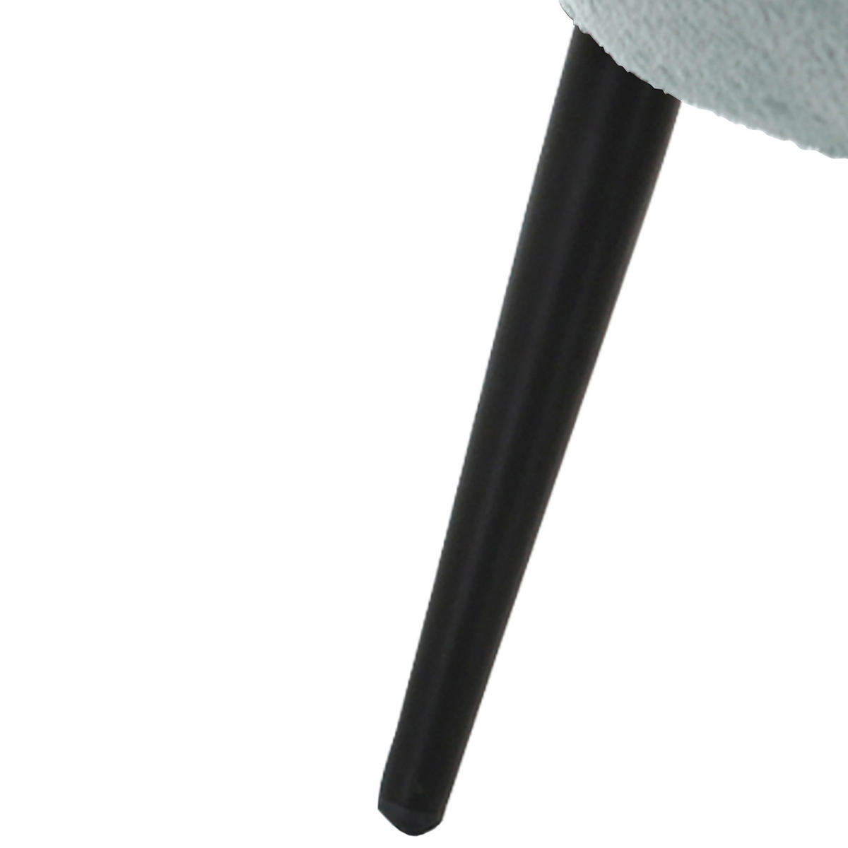 OHRENSESSEL in Plüsch Mintgrün  - Schwarz/Hellblau, KONVENTIONELL, Textil/Metall (83/110/92cm) - Carryhome