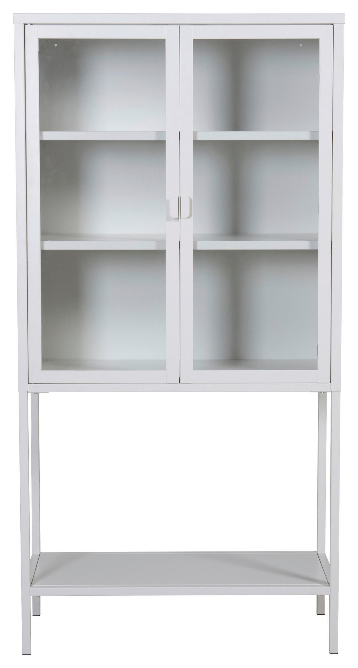 VITRINSKÅP  i vit  - vit, Design, metall (75/150/35cm) - Livetastic
