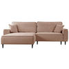 ECKSOFA in Flachgewebe Rosa  - Schwarz/Rosa, Design, Holz/Textil (183/263cm) - MID.YOU