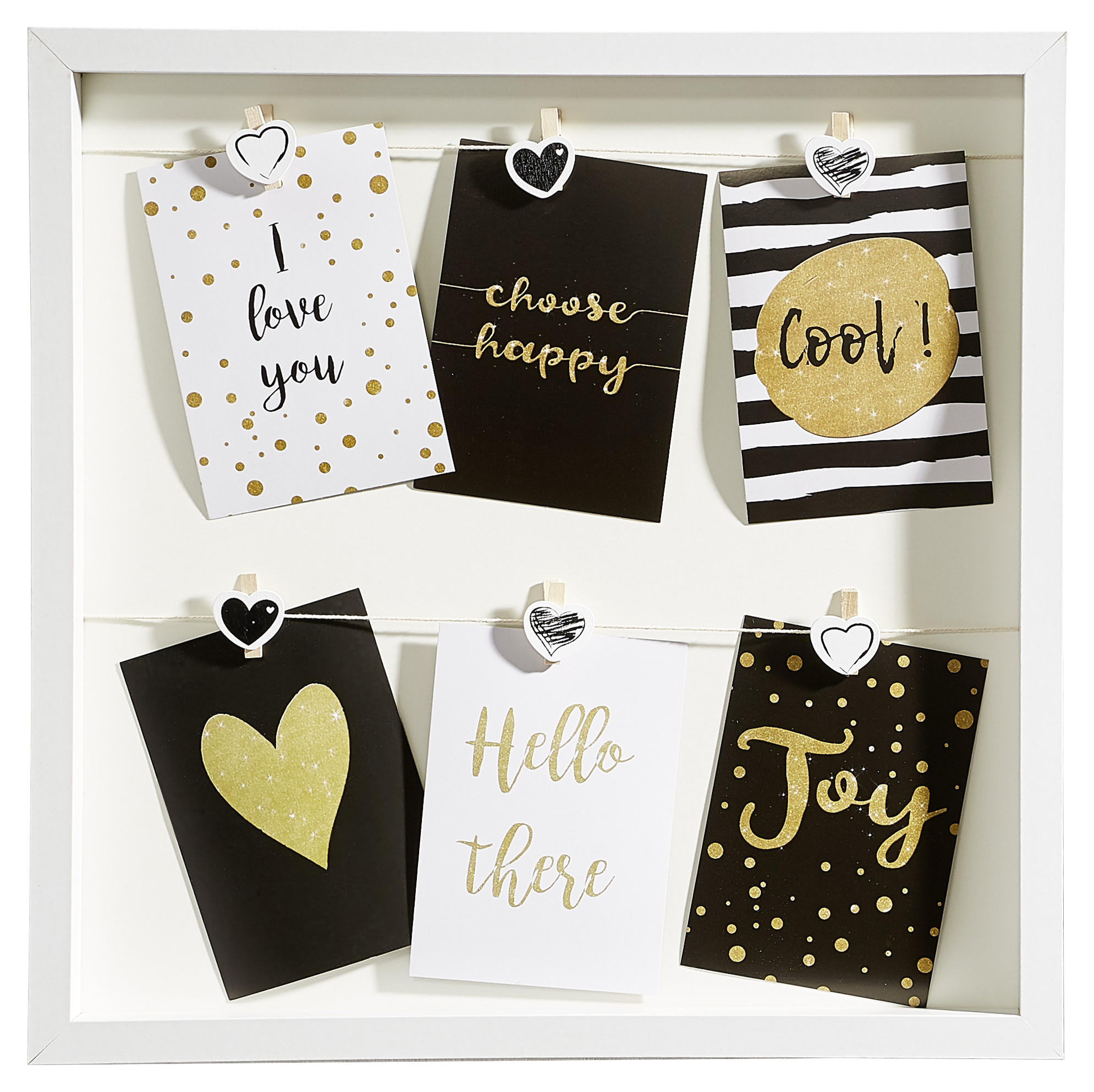 Collagen-Bilderrahmen in Weiß