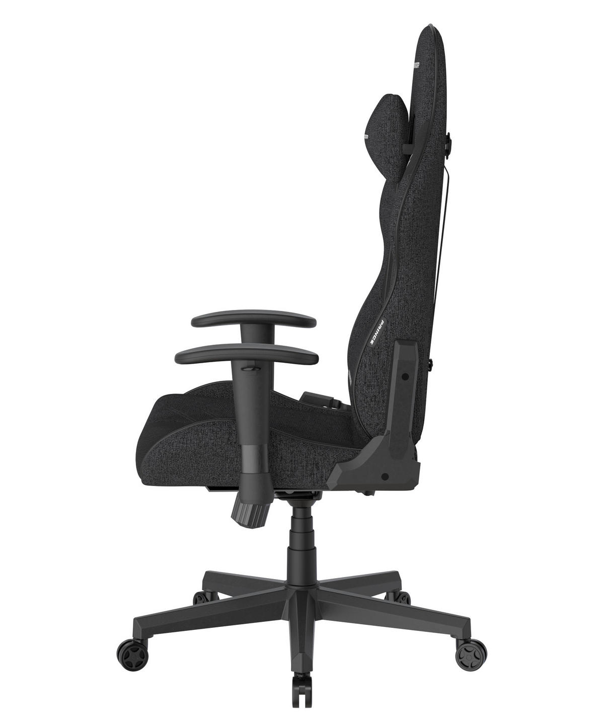 GAMINGSTUHL Schwarz Textil   - Schwarz/Weiß, KONVENTIONELL, Kunststoff/Textil (70/132/70cm) - Dxracer