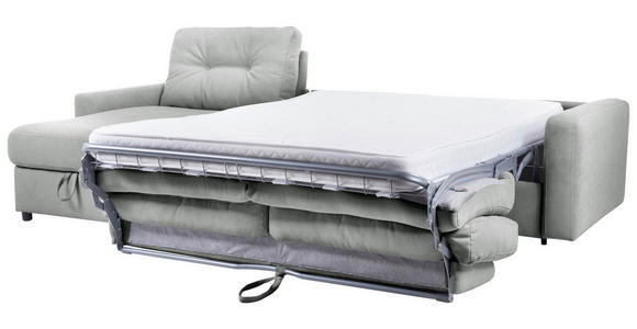 ECKSOFA Grau Webstoff - Schwarz/Grau, KONVENTIONELL, Kunststoff/Textil (160/270cm) - Carryhome