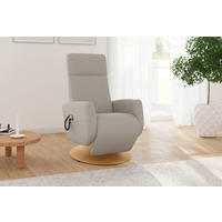 RELAXSESSEL in Textil Taupe  - Taupe/Eichefarben, KONVENTIONELL, Holz/Textil (71/110/82cm) - Sit & More