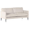 2-SITZER-SOFA Cord Weiß  - Schwarz/Weiß, Design, Holz/Textil (175/64/85cm)