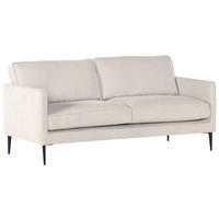 2-SITZER-SOFA in Cord Weiss  - Weiss/Schwarz, Design, Holz/Textil (175/64/85cm) - Ambia Home