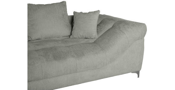 ECKSOFA Grau Chenille  - Chromfarben/Grau, KONVENTIONELL, Textil/Metall (227/329cm) - Carryhome