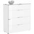 KOMMODE Anthrazit - Chromfarben/Anthrazit, Basics, Glas/Kunststoff (91/100/40cm)
