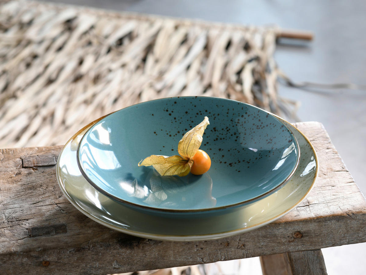 SUPPENTELLERSET 6-teilig  - Türkis, Trend, Keramik (22cm) - Creatable