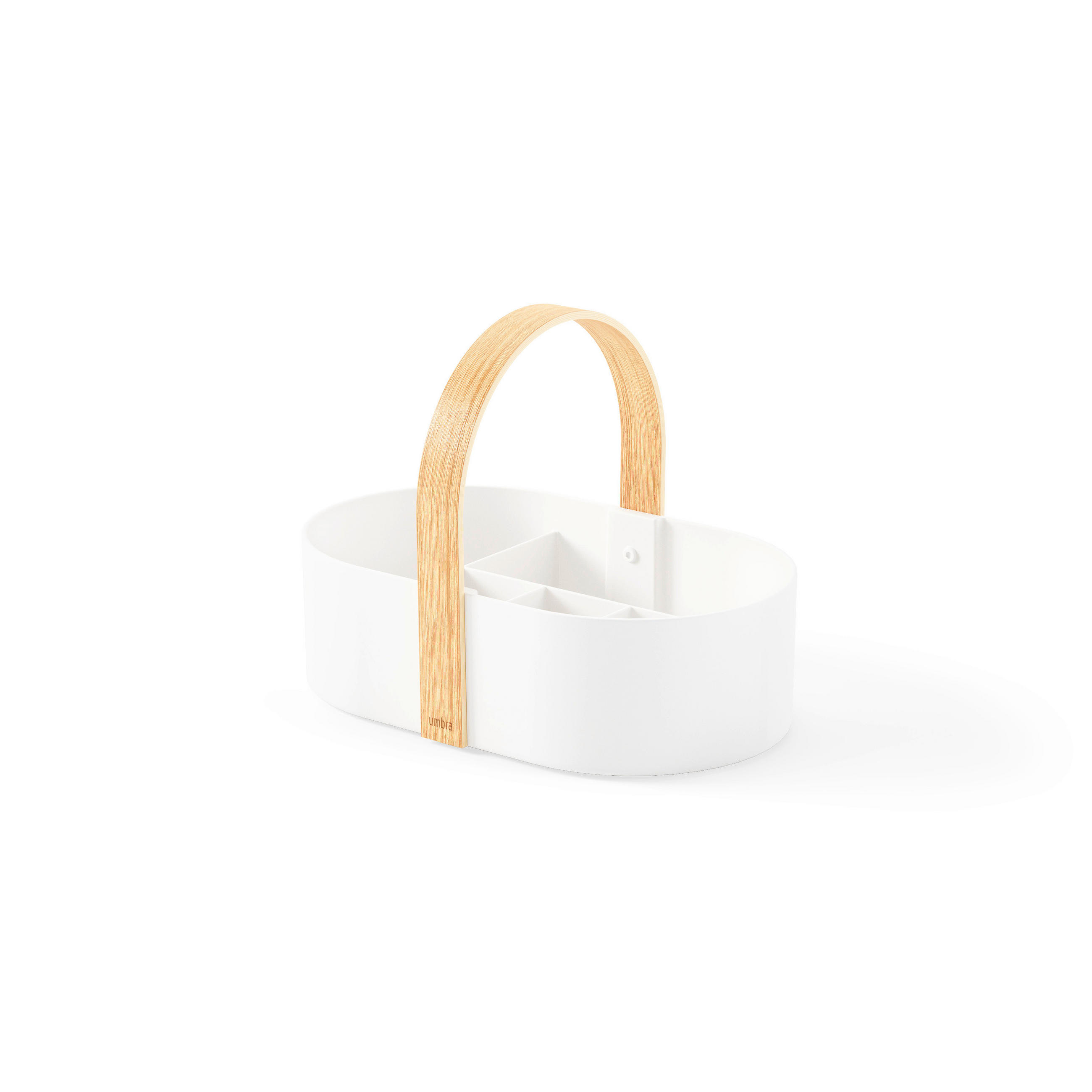 ORGANIZATOR BELLWOOD  - bijela/prirodne boje, Basics, drvo/plastika (30/20/23cm) - Umbra